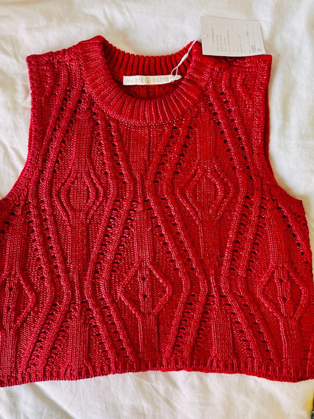 Marie Oliver knit metallic McGuire Top - Size SMALL - Picture 5 of 5